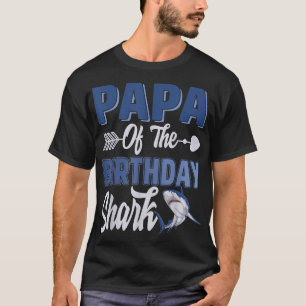 Papa vom Geburtstag Junge Hai Matching Fami T-Shirt