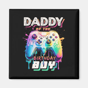 Papa vom Geburtstag Junge Matching Video Game Birt Magnet