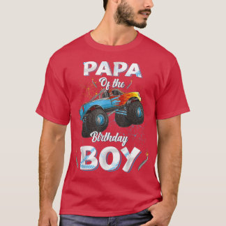Papa vom Geburtstagsjungen Monster Truck Bday Men  T-Shirt