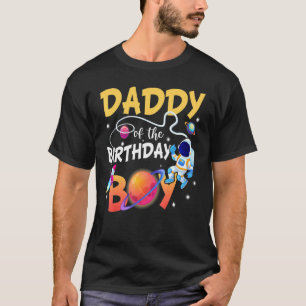 Papa vom Geburtstagskind Happy Birthday Astronau T-Shirt