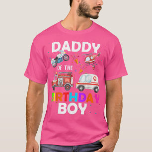 Papa vom Geburtstagskinderfeuerwehrwagen Ambulance T-Shirt