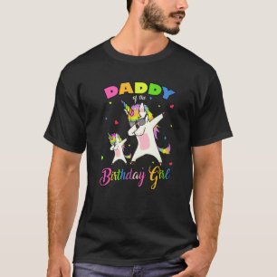 Papa vom Geburtstagsmädchen Dabbing Einhornprinzen T-Shirt