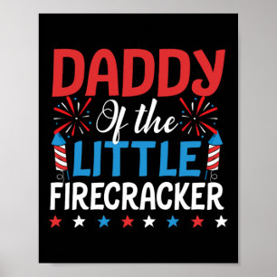 Papa vom kleinen Firecracker Shirt 4. Juli Poster
