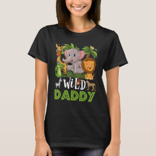 Papa vom wilden Zoo Birthday Safari Jungle Anima T-Shirt