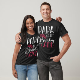 Papa von der Familie für das Geburtsmädchen T-Shirt