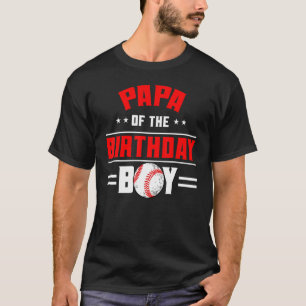 Papa von der Geburtstagsfamilie Boy Baseball T-Shirt