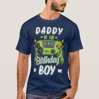 Papa von der Geburtstagsjunge Matching Familie Vid T-Shirt