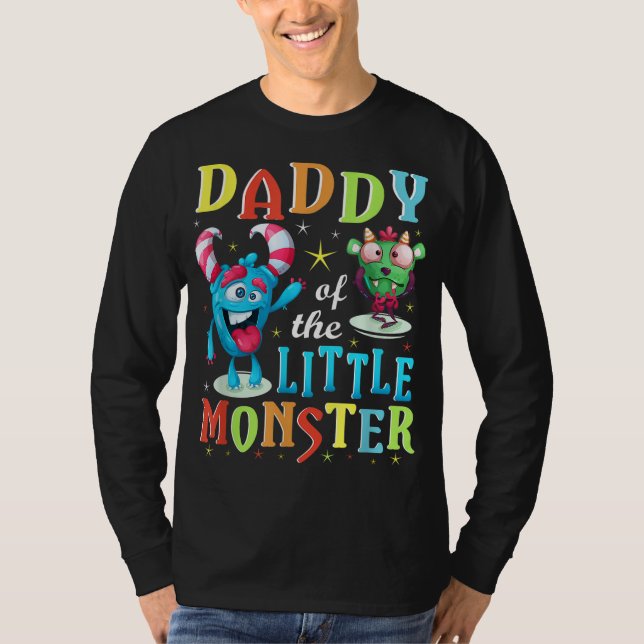 Papa von der kleinen Monsterfamilie, die auf die G T-Shirt (Vorderseite)