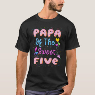 Papa von der süßen 5. Geburtstagsparty von Donut T-Shirt
