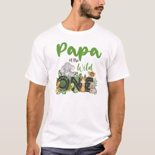 Papa von der Wilden Eine Matching Family Safari  T-Shirt