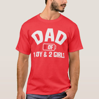Papa von Jungen und Mädchen T-Shirt