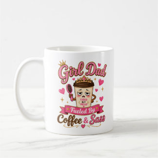 Papa von Mädchen, angetrieben von Kaffee und Schla Kaffeetasse