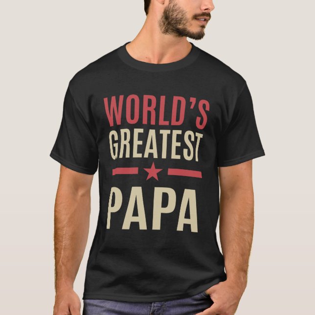 Papa von Mens World | Vater und Opa T-Shirt (Vorderseite)
