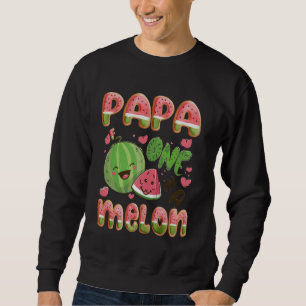 Papa Von One In A Melon 1. Geburtstag Wassermelone Sweatshirt