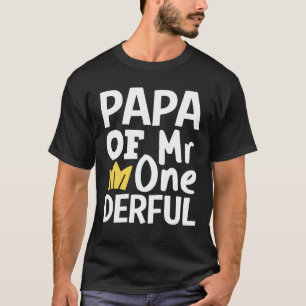 Papa von Onederful I. Birthday Party Matching F T-Shirt