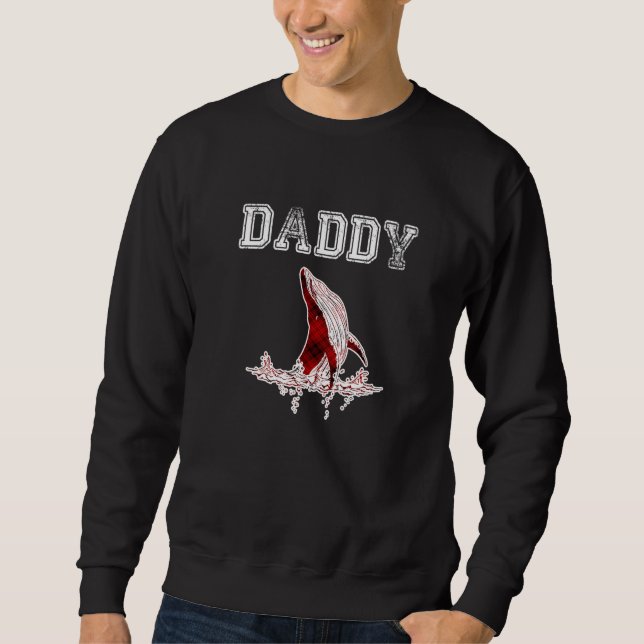 PAPA Wal  Männer Rotes Karo-Weihnachts-Pyjama-Fami Sweatshirt (Vorderseite)