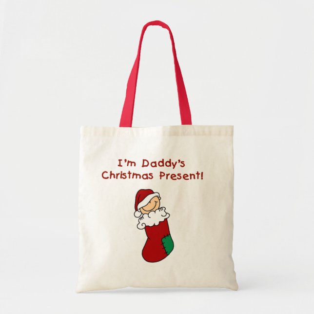 Papa Weihnachten Geschenke und T - Shirt Tragetasche (Vorne)