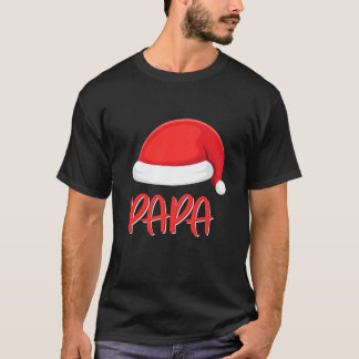 Papa Weihnachtsmannmütze Matching Family Christmas T-Shirt