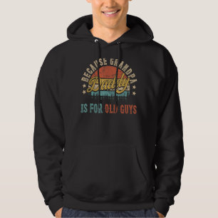 Papa, weil Opa ist für alte Typ Männer Retro Da Hoodie