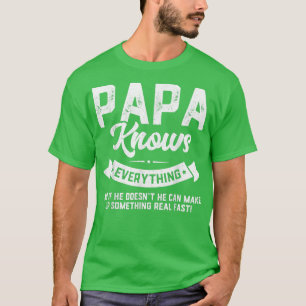 Papa weiß alles 60. Geschenk Funny Vater's Da T-Shirt