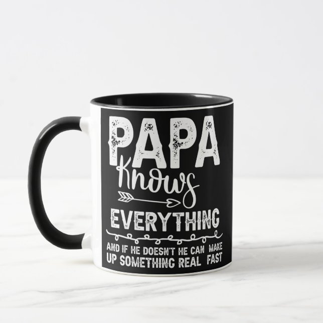 Papa weiß alles, was der Vater zu begehen hat  Tasse (Links)