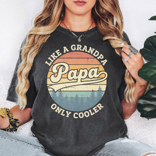 Papa wie ein Opa, nur cooler Retro-Sonnenuntergang T-Shirt
