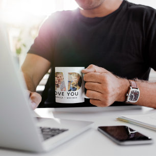 Papa wir lieben dich 3 Foto Brief Kaffeetasse
