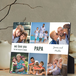 Papa, wir lieben dich bis zum Rough und zurück 6 F Fotoplatte