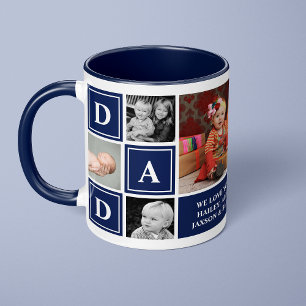 Papa wir lieben dich Navy Blau Benutzerdefinierte  Tasse