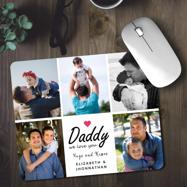 Papa wir lieben dich Skript Foto Collage Vater Mousepad (Von Creator hochgeladen)