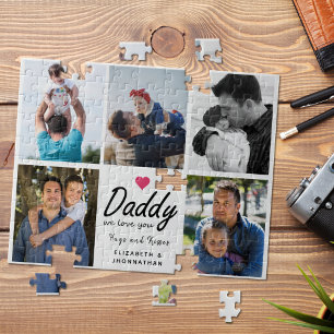 Papa wir lieben dich Skript Foto Collage Vatertag Puzzle