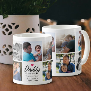 Papa wir lieben dich Skript Vater Kinder Foto Coll Kaffeetasse