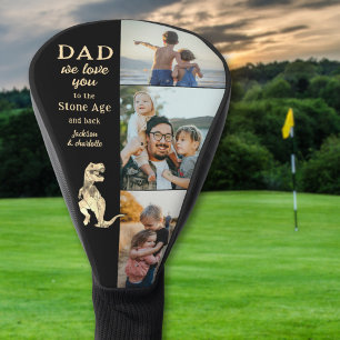 Papa wir lieben dich Zitat Kinder Fotocollage Golf Headcover