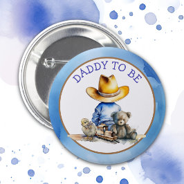 Papa wird ein Lil' Cowboy sein | Babydusche Button