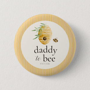 Papa wird zur Biene Bumblebee Baby Shower Familien Button