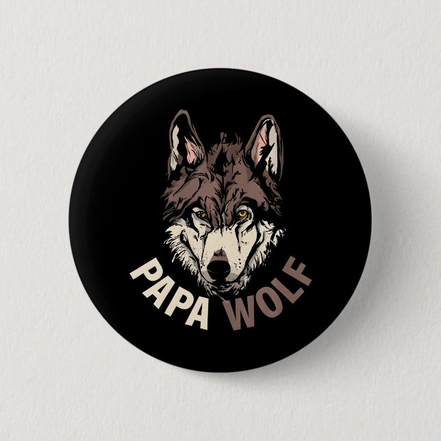 Papa Wolf Button (Vorderseite)