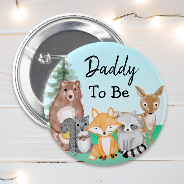Papa | Woodland Creatures Babydusche Button (Von Creator hochgeladen)