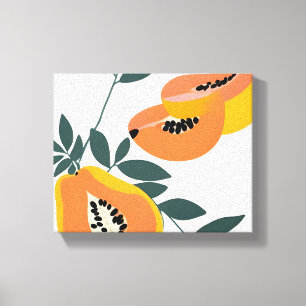 PAPA-YAY! Tropische Frucht Papaya Leinwanddruck