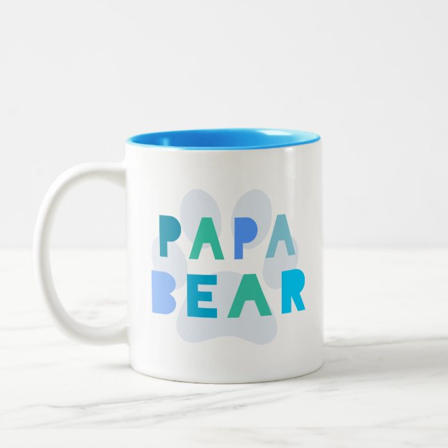 Papabär Zweifarbige Tasse (Links)