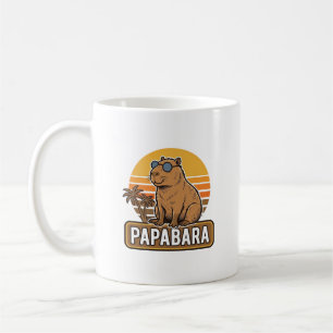 PAPABARA Retro Capybara Vater Vektordesign_1 Kaffeetasse