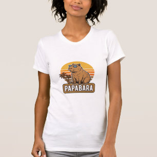 PAPABARA Retro Capybara Vater Vektordesign_1 T-Shirt
