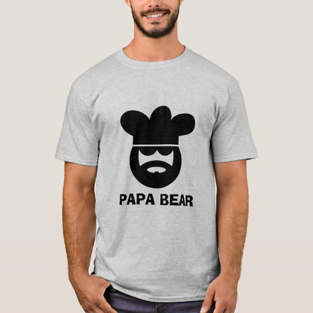 Papabärn-Kochs-Kocht-shirt für Männer T-Shirt (Vorderseite)