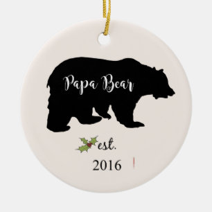Papabärn-Weihnachtsverzierung, Vativerzierung Keramikornament