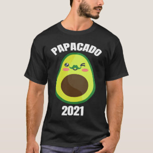 Papacado 2021 Vater Pater Pregnancy Avocado T-Shirt