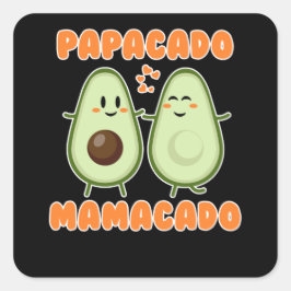 Papacado mamacado machen Familycado Quadratischer Aufkleber