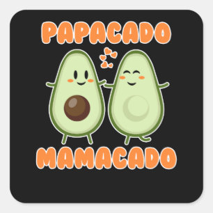 Papacado mamacado machen Familycado Quadratischer Aufkleber