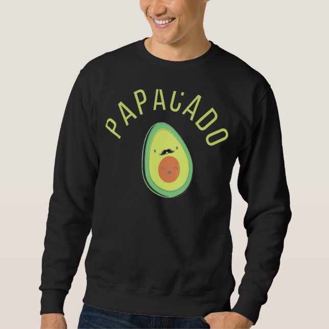 Papacado und Avocado Vater mit Kind Sweatshirt (Vorderseite)