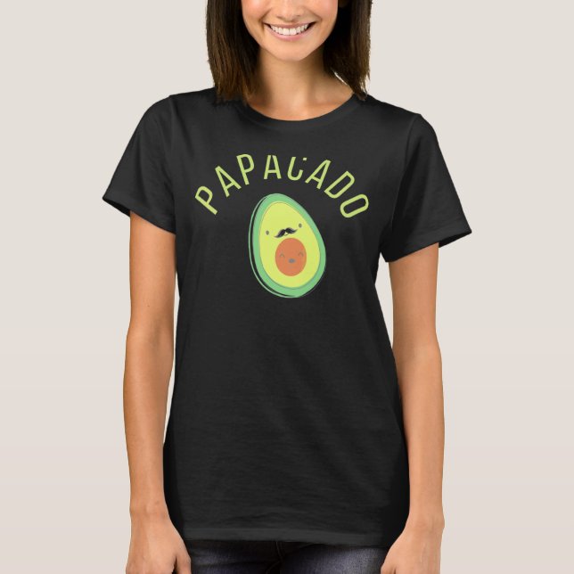 Papacado und Avocado Vater mit Kind T-Shirt (Vorderseite)