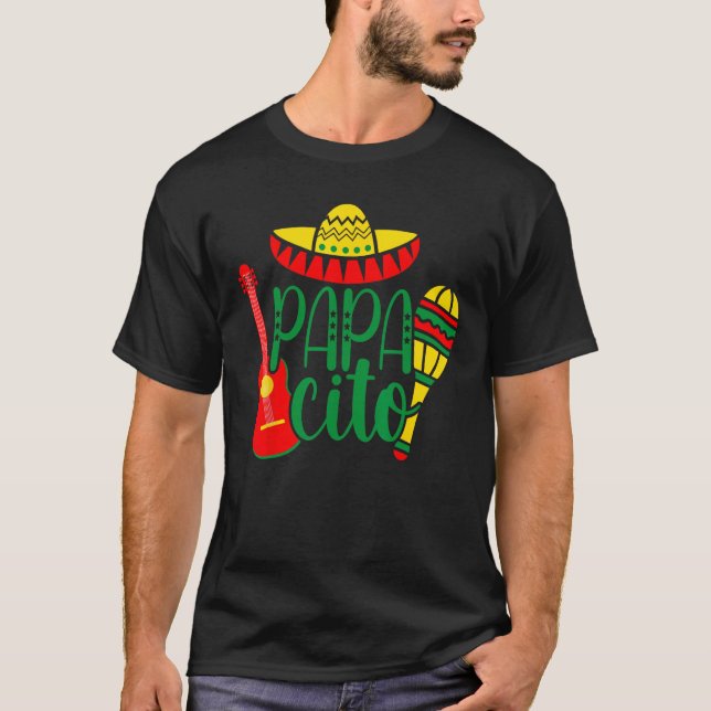 Papacito Family Cinco De Mayo Matchin Couple Mexic T-Shirt (Vorderseite)