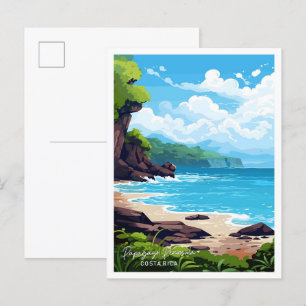 Papagayo-Halbinsel Costa Rica Reiseillustration Postkarte
